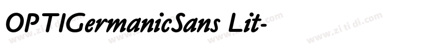 OPTIGermanicSans Lit字体转换